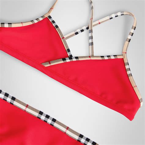 red burberry swimsuit|Burberry swimsuit bikini.